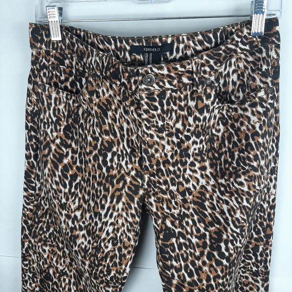 Forever 21 Leopard Skinny Jeans - Picture 3 of 5